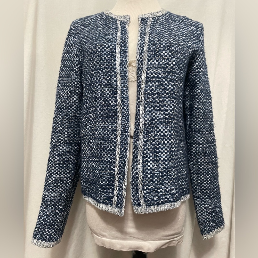 Elle Women’s Cardigan Sweater Top Knit Blue Size XS